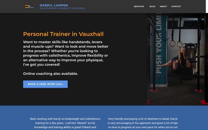 Screenshot of darryllampen.com