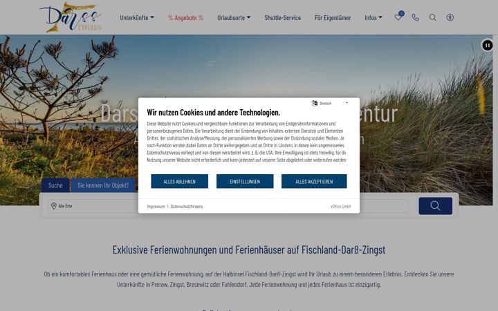Screenshot of darss-exklusiv.de
