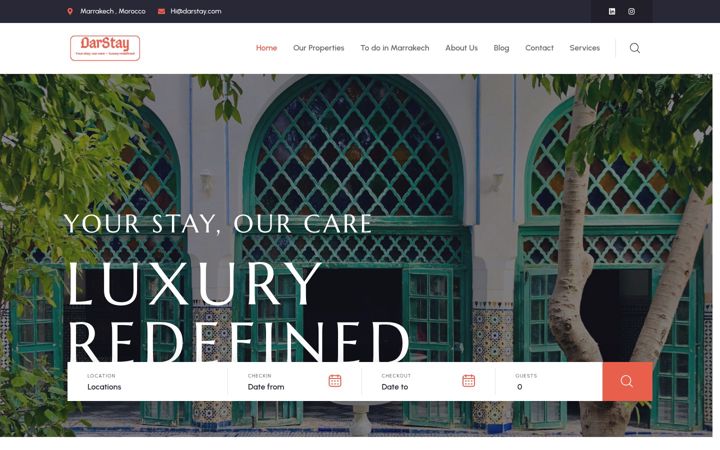 Screenshot of darstay.com