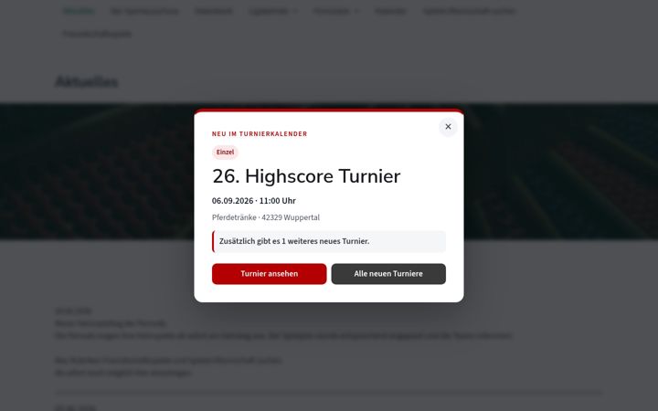 Screenshot of dart-im-tal.de