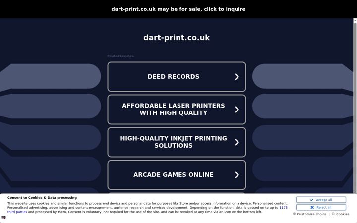 Screenshot of dart-print.co.uk