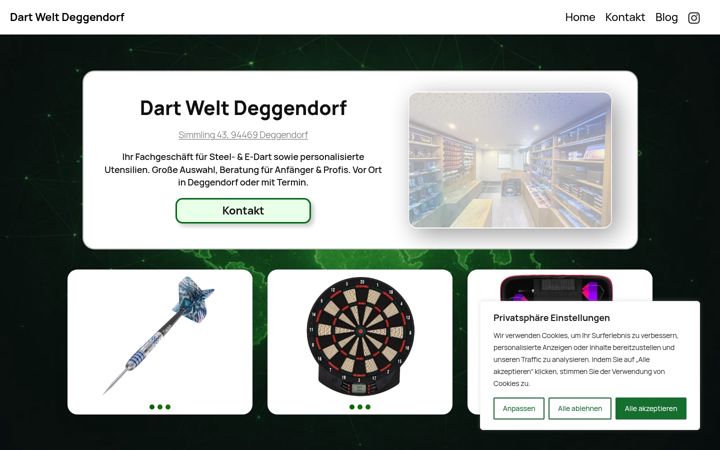 Screenshot of dart-welt-deggendorf.de