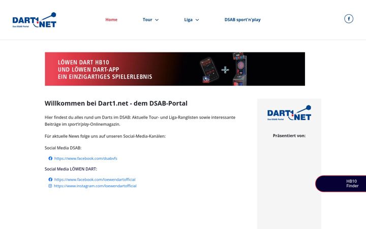 Captură de ecran a dart1.net