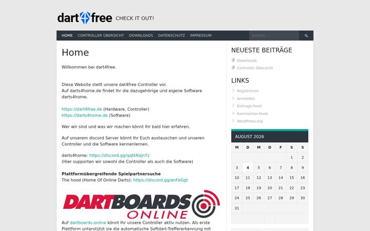 Screenshot of dart4free.de