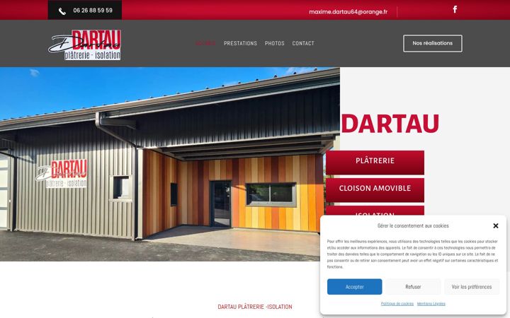Zrzut ekranu dartau-platrerie-isolation-arzacq.fr
