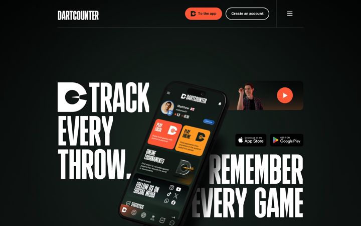 Screenshot of dartcounter.net