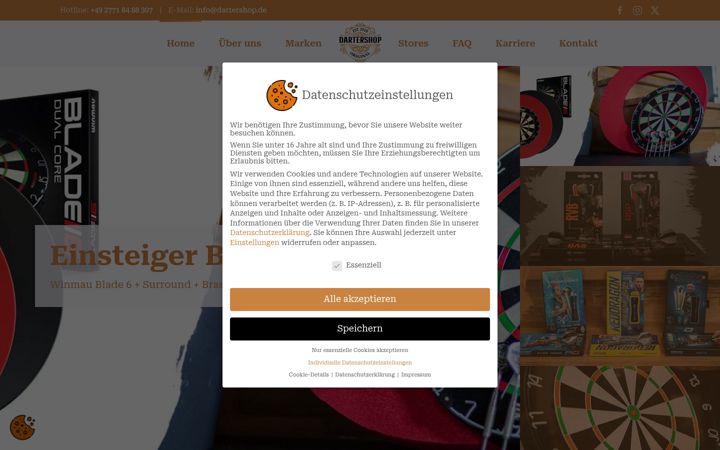 Screenshot of dartershop.de