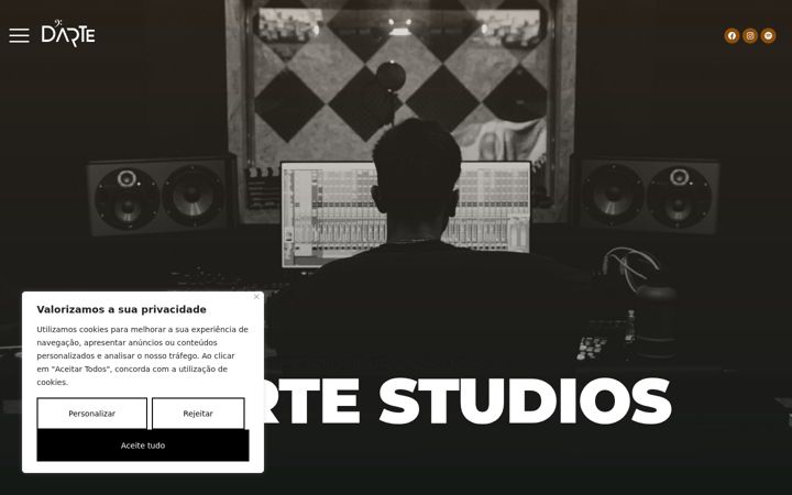 Screenshot of dartestudios.pt