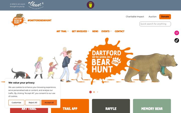 Captura de ecrã de dartfordbearhunt.co.uk