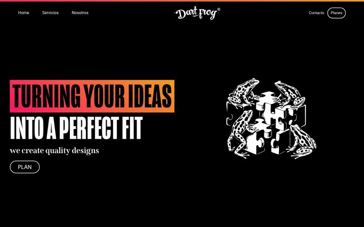 Screenshot of dartfrogstudio.com