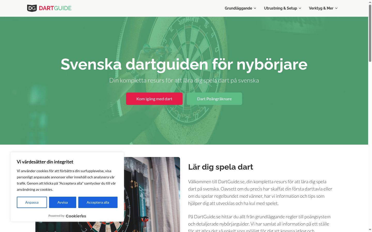 Screenshot tal-banner tal-kunsens muri qabel kwalunkwe interazzjoni