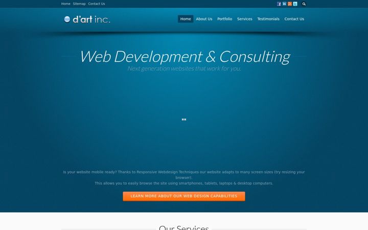 Captură de ecran a dartinc.net