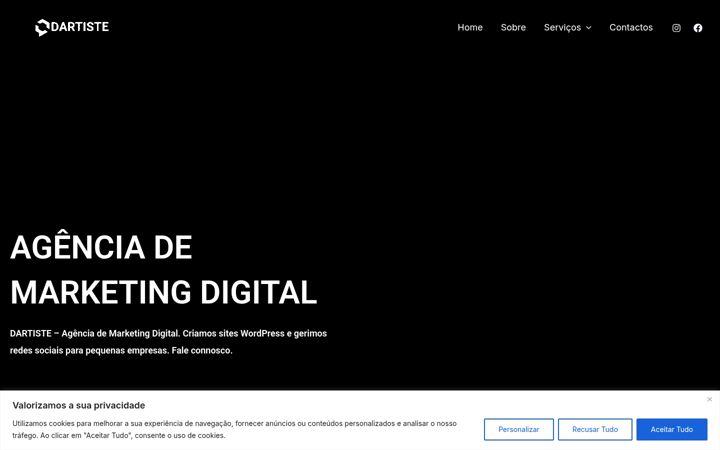 Screenshot of dartiste.pt