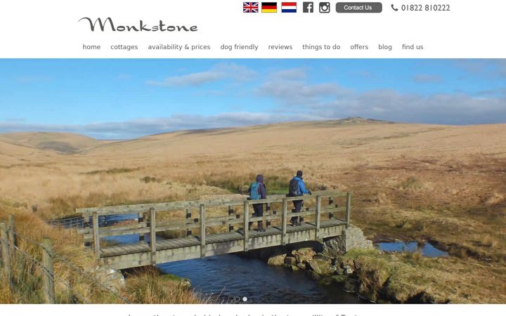 Screenshot of dartmoorcottageholidays.co.uk