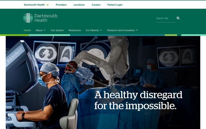 Screenshot of dartmouth-health.org