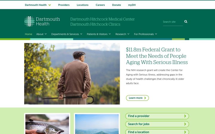 Screenshot of dartmouth-hitchcock.org