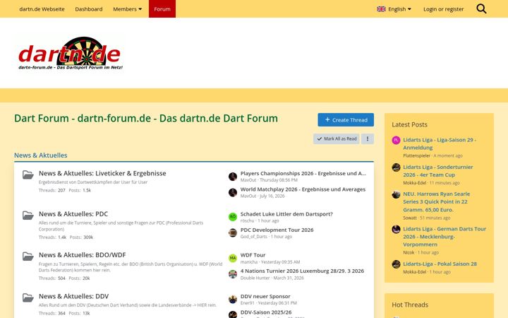 Screenshot of dartn-forum.de