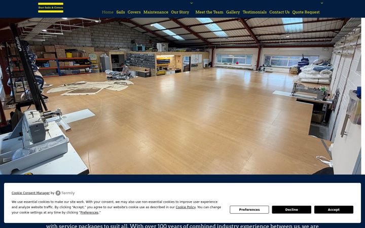 Screenshot of dartsails.co.uk