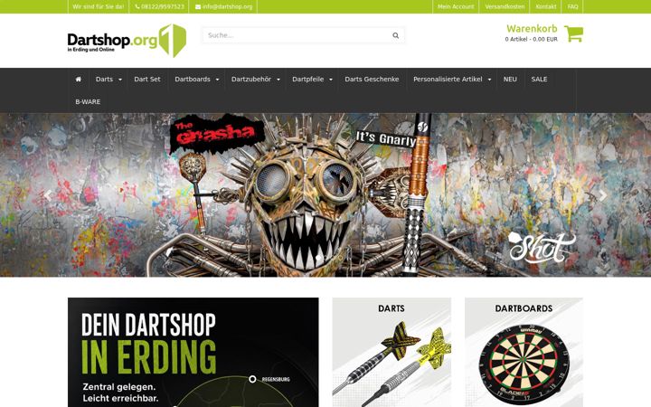 Screenshot di dartshop.org