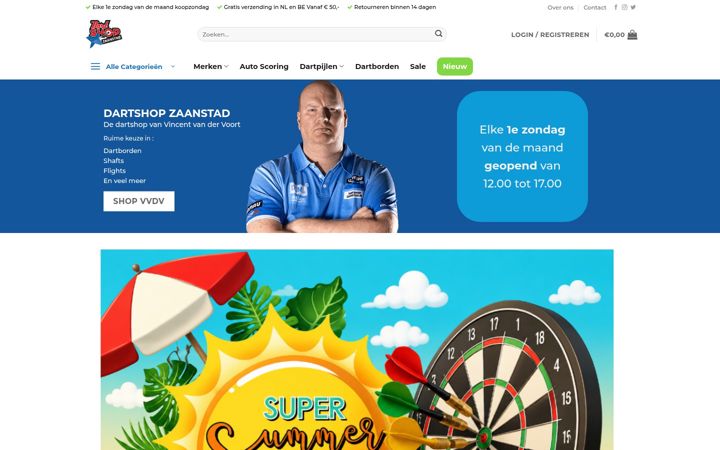 Ekrano kopija dartshopzaanstad.nl