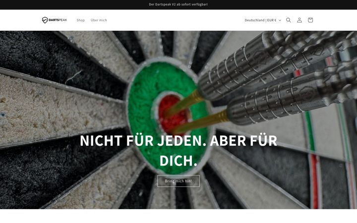Screenshot of dartspeak.de