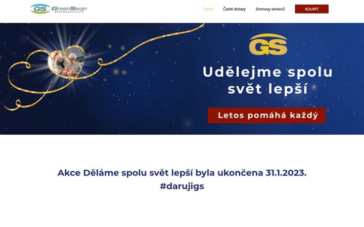 Екранна снимка на darujigs.cz