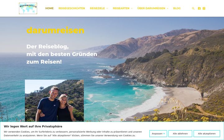 Screenshot of darumreisen.de
