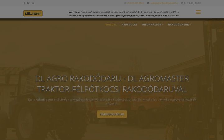 Zrzut ekranu daruspotkocsi.hu