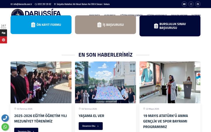 Snímek obrazovky darussifa.com.tr
