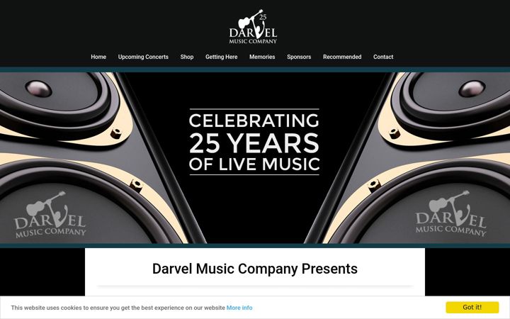 Screenshot of darvelmusiccompany.com