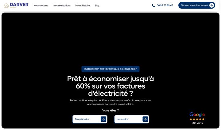 Zrzut ekranu darver-energie-photovoltaique.fr