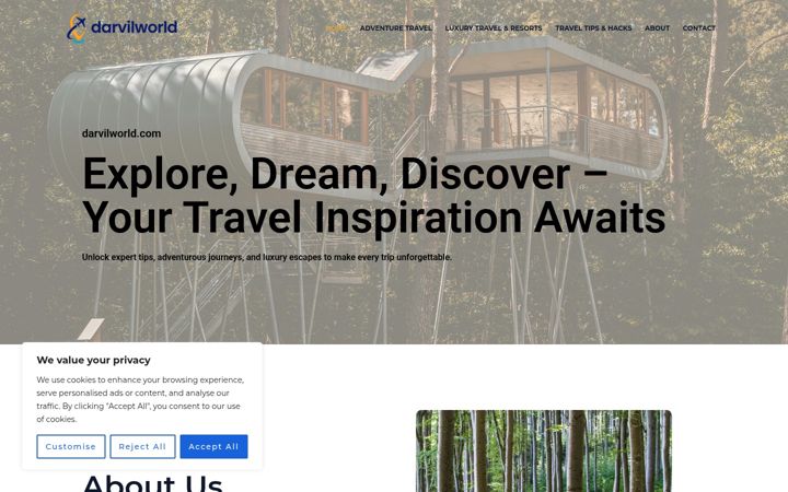 Screenshot of darvilworld.com