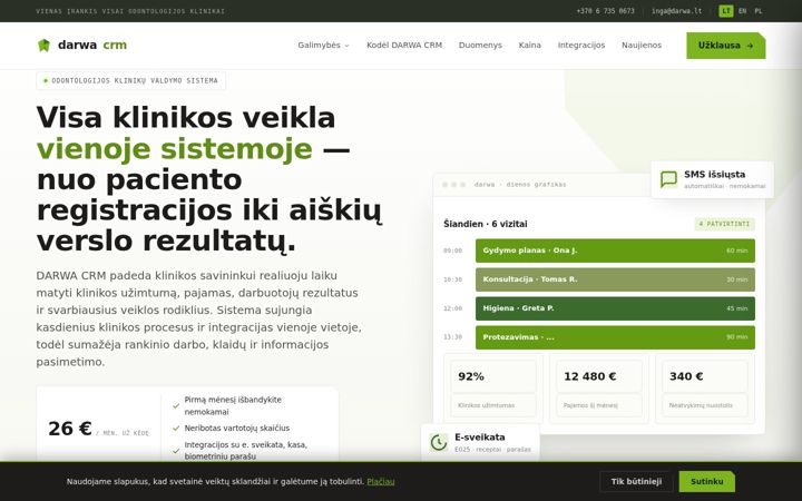 Snímek obrazovky darwa.lt