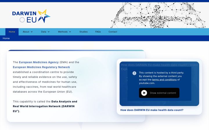 Screenshot of darwin-eu.org
