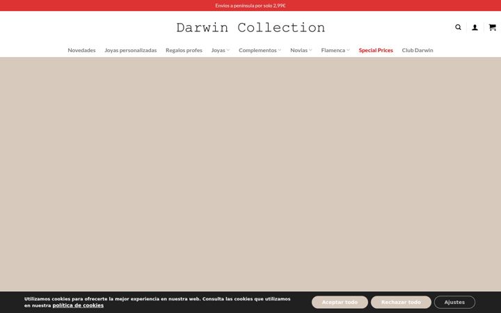 Screenshot of darwincollection.com