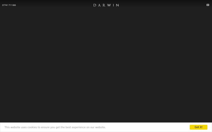Captura de ecrã de darwincreativemedia.co.uk