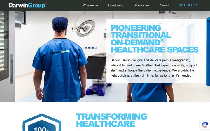 Screenshot of darwingroup.co.uk