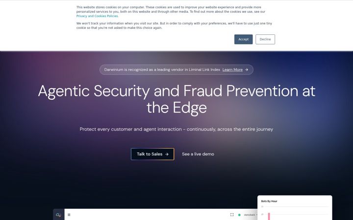 Screenshot of darwinium.com