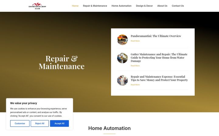 Screenshot of darwinrailwayclub.com