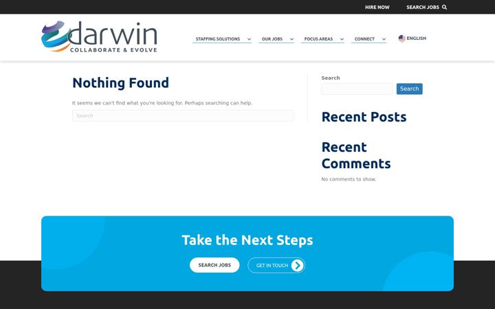 Screenshot of darwinrecruitment.no