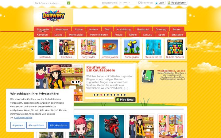 Screenshot of darwiny.com