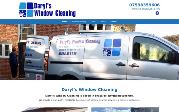 Screenshot of darylswindowcleaning.com