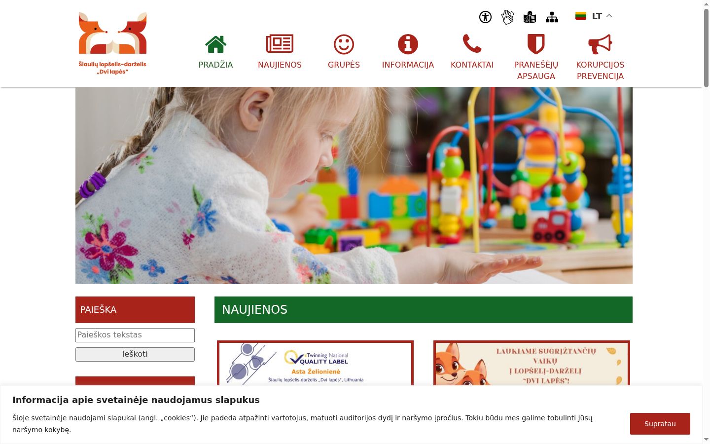 Snímek obrazovky baneru souhlasu zobrazeného před jakoukoli interakcí