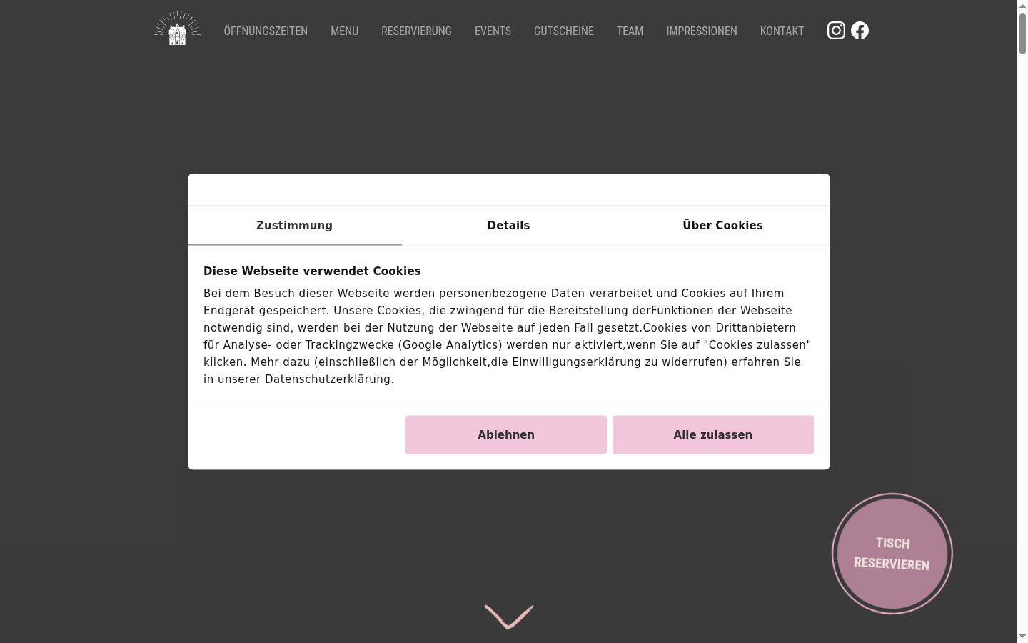 Screenshot tal-banner tal-kunsens muri qabel kwalunkwe interazzjoni