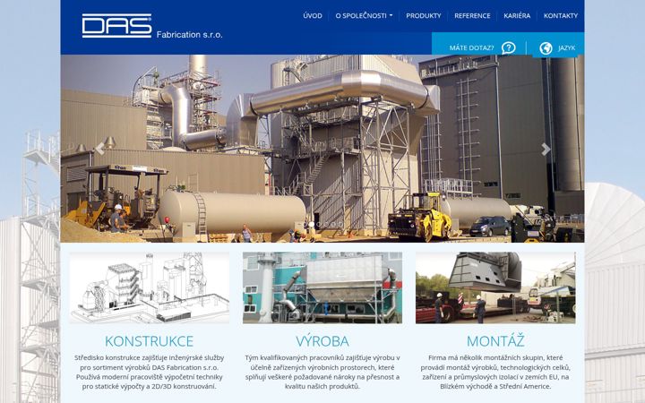 Екранна снимка на das-fabrication.cz
