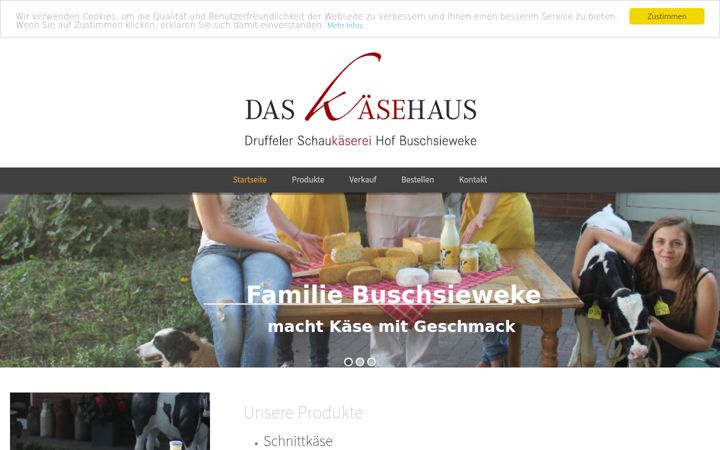 Screenshot of das-kaesehaus.de