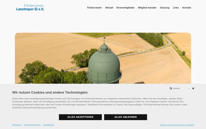 Screenshot of das-lanstroper-ei.de