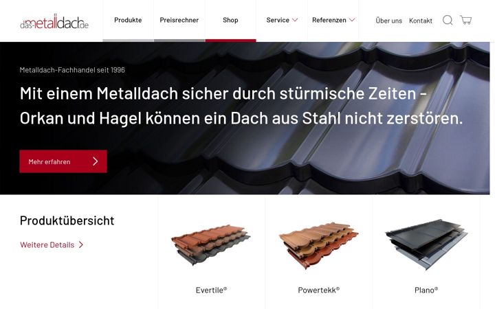 Screenshot of das-metalldach.de