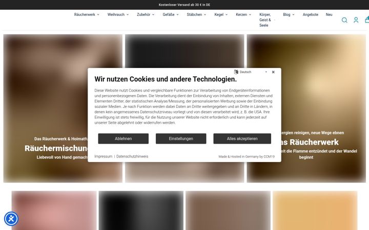 Screenshot of das-raeucherwerk.de