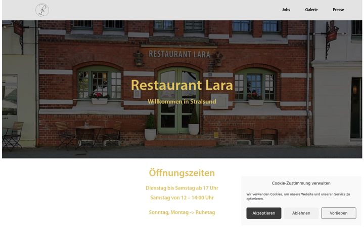 Screenshot of das-restaurant-lara.de